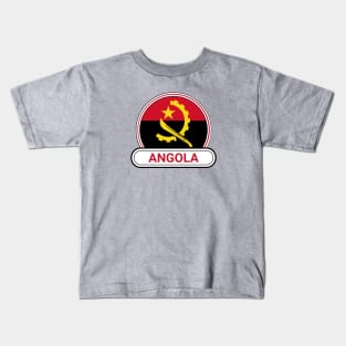 Angola Country Badge - Angola Flag Kids T-Shirt